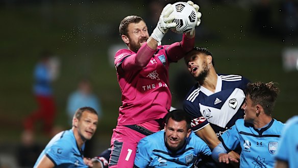 Andrew Redmayne kept a clean sheet against Melbourne Victory on Wednesday, his 38th for Sydney FC.