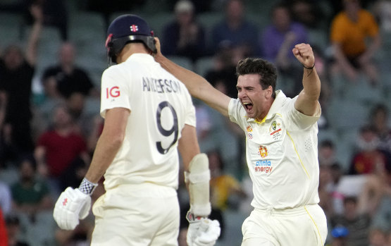 Jhye Richardson starred with five wickets in Australia’s second Test win over England in Adelaide.