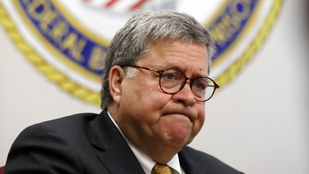 US Attorney-General William Barr is working from home after meeting with Home Affairs Minister Peter Dutton last week.