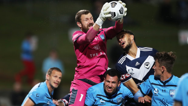 Andrew Redmayne kept a clean sheet against Melbourne Victory on Wednesday, his 38th for Sydney FC.