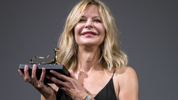 Meg Ryan receives the  Leopard Club Award at Locarno.