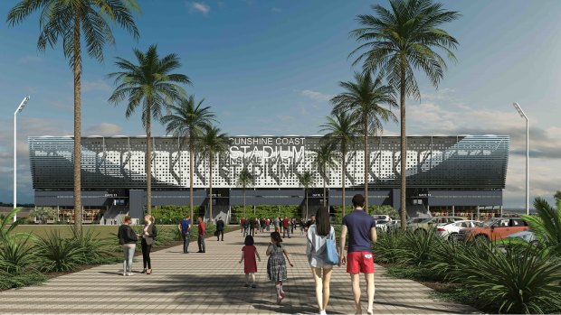 Sunshine Coast Council's vision for the first stage of its Kawana stadium expansion plans.