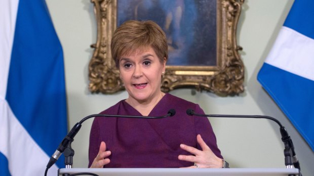 Scotland's First Minister Nicola Sturgeon has urged the English to stay away from the country's beauty spots.