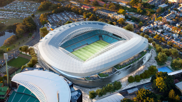 An artist's impression of the new Sydney Football Stadium.