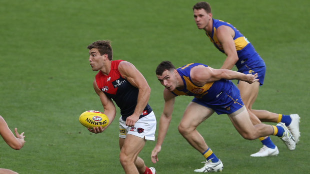 Handy contribution: The ever-reliable Jack Viney was best on ground for the Demons.