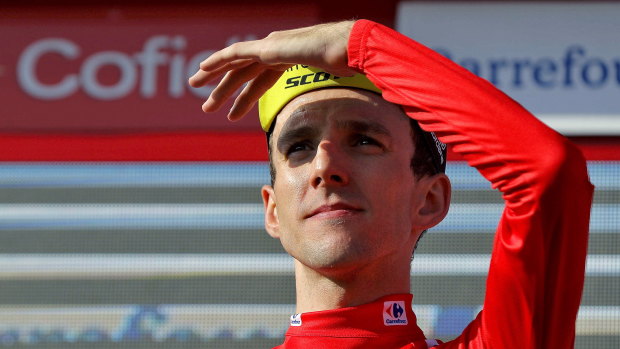 Cyclist Simon Yates, of team Mitchelton-Scott, is on the verge of winning La Vuelta in Spain