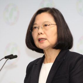 Taiwanese President Tsai Ing-wen's party has labelled China the "enemy of democracy."