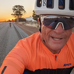 Chris Barker was taking part in the Indian Pacific Wheel Ride when he died after being struck by a vehicle.