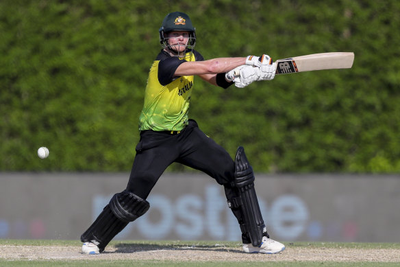 Steve Smith was out for 57 from 48 balls with just one delivery remaining in the innings.