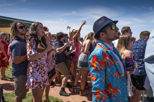 The crowd at the Wycheproof Races