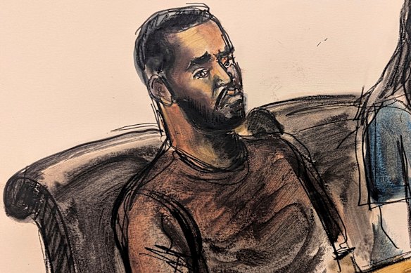Sean “Diddy” Combs sits in court during his bail hearing in September.