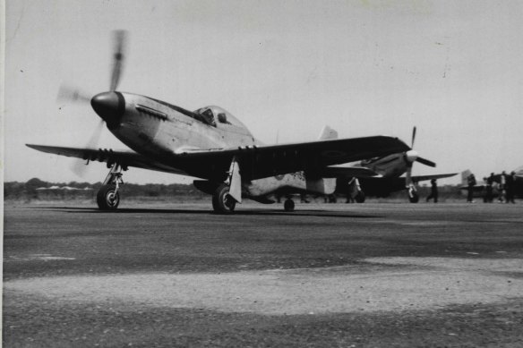 A Mustang was used to fly the lifesaving drug from Laverton R.A.A.F. base to Hay.
