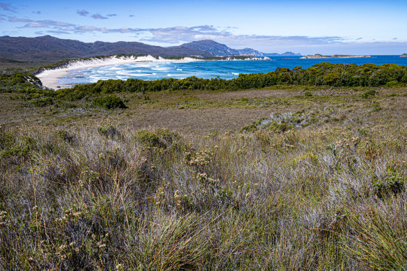 Stephens Bay and the Southern Ocean.