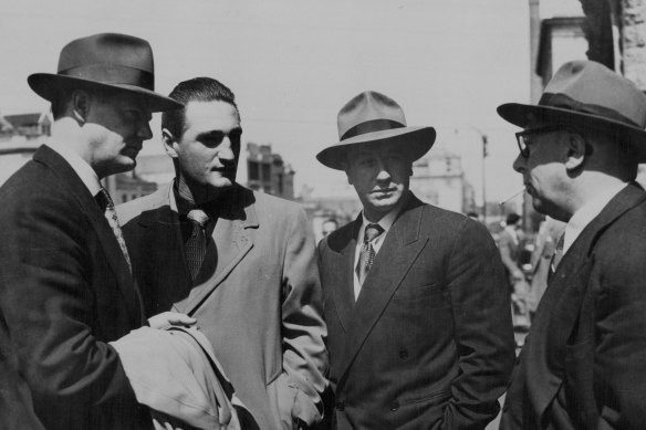 Jack Twist (hatless) with Freddie Harrison (middle).