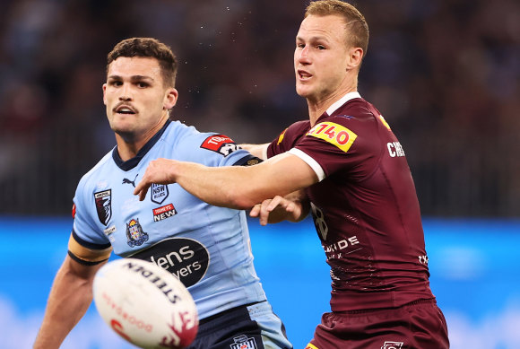 The NSW and Queensland No.7s are in a ding-dong battle for the Kangaroos’ role.