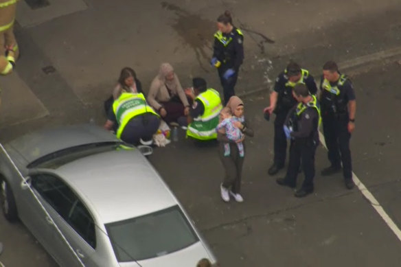 A child is in hospital with minor injuries after a car crashed into a childcare centre on Central Grove, Broadmeadows.