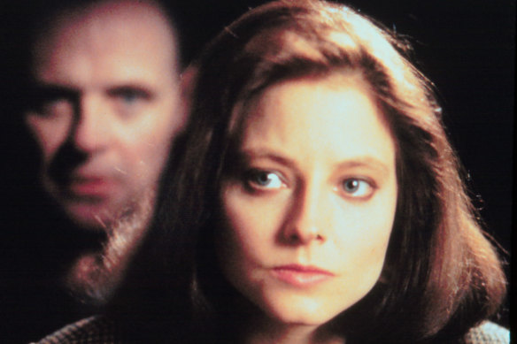Jodie Foster and Anthony Hopkins in Silence of the Lambs.