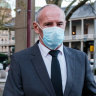 Chris Dawsin outside the NSW Supreme Court on Monday.