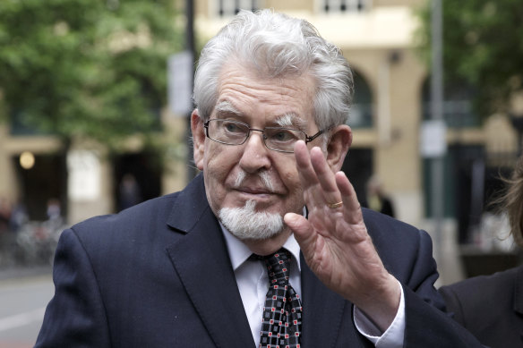Rolf Harris outside court in the UK in 2017.