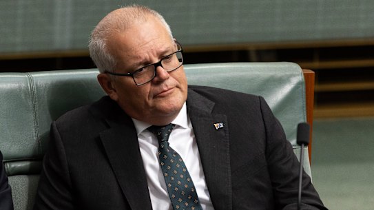 Scott Morrison, pictured in Parliament last year, has revealed he took medication after suffering anxiety while prime minister. 