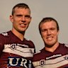 Tom Trbojevic with his brother Jake earlier in the year.
