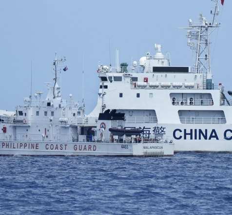 There was a near collision at Second Thomas Shoal last month when a Chinese Coast Guard ship blocked a Philippine Coast Guard vessel.