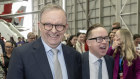 Prime Minister Anthony Albanese with former Qantas CEO Alan Joyce.