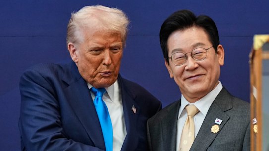 US President Donald Trump and South Korean President Lee Jae Myung in Seoul on October 29.