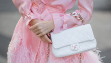 The classic Chanel 2.55 flap bag in white. In September, Chanel increased prices by between 6 per cent and 8 per cent in Australia.