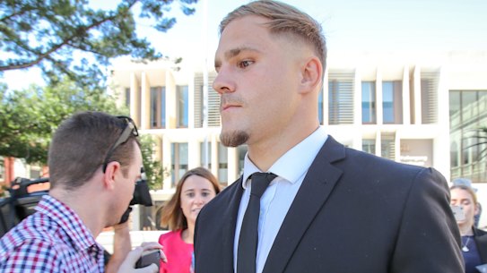 Charged: St George Illawarra and NSW star Jack de Belin appeared in court this week.