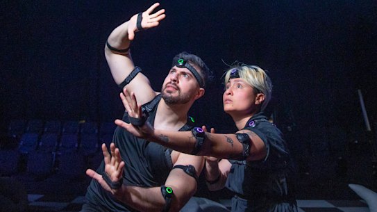 Performers Jess Nyanda Moyle and Jean Bachoura from upcoming show, Crisis Actor. 