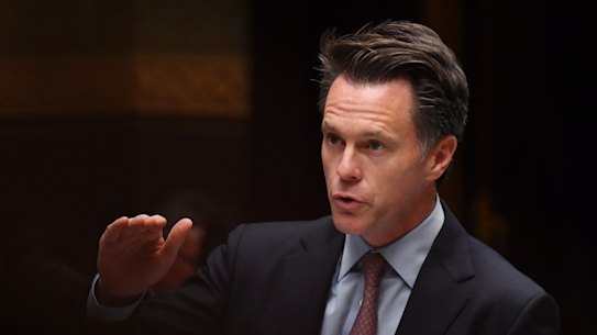 Premier Chris Minns in question time following the budget on Tuesday.