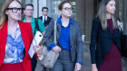 Former Star lawyer Paula Martin, middle, leaves the Federal Court on Monday.