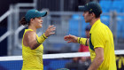 Ash Barty and John Peers did not have to lift a finger to win their bronze medal mixed doubles match. 