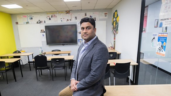 Gary Coonar, director of the Melbourne City Institute of Education, says its English-language school would normally have around 550 students, but has just 70 at the moment.