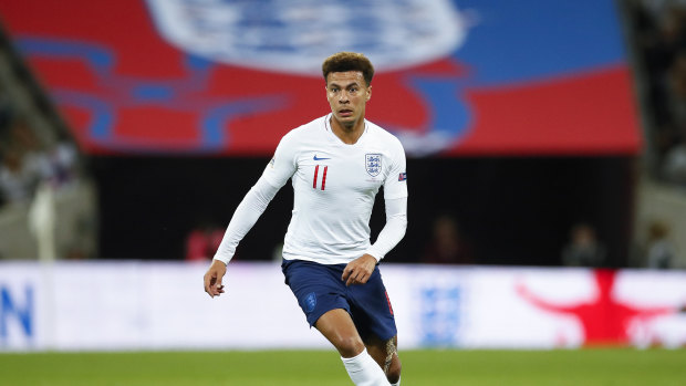 Sidelined: Dele Alli, in action for England on the weekend, will miss the clash with Liverpool.
