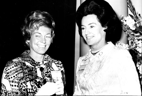 Cynthia Gurner (right) at a function in  1971.