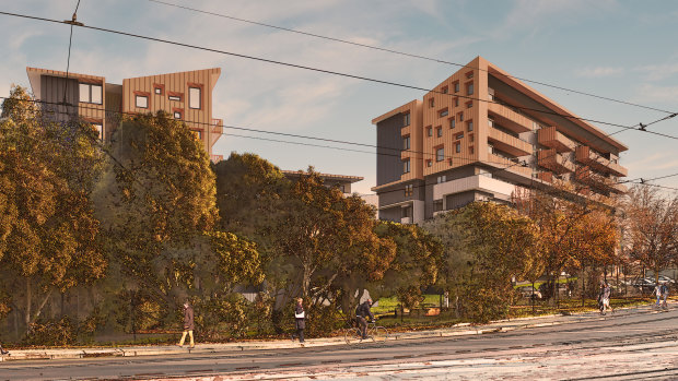A render of the proposed Walker Street Northcote redevelopment.