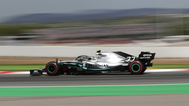 Mercedes driver Valtteri Bottas during second practice in Barcelona.