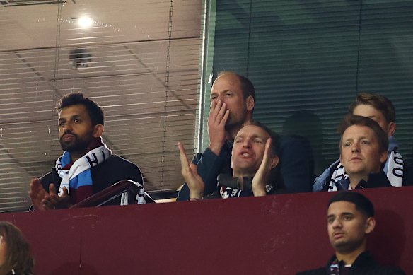The dream dies … Prince William puts his head in his hands.