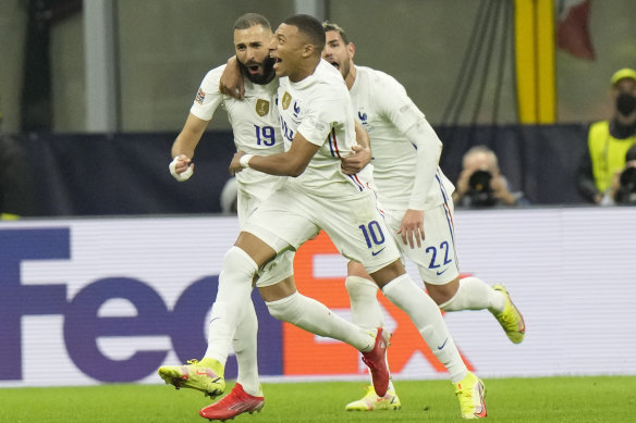 France’s Karim Benzema and Kylian Mbappe are a potent attacking partnership.