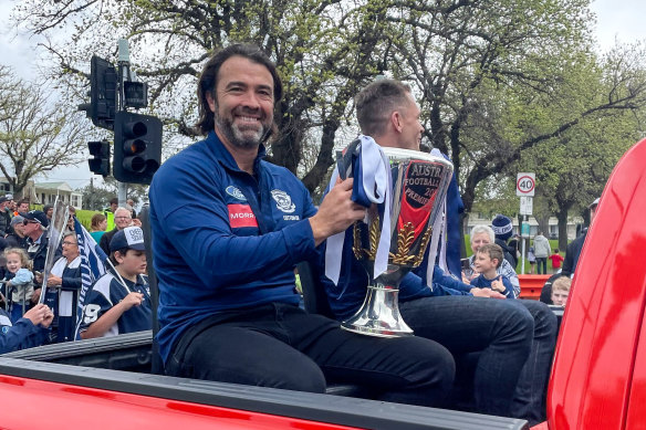 Back-to-back premierships would put Geelong coach Chris Scott in rarefied air at the club.