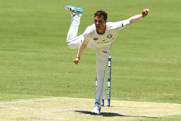 A seamer-friendly pitch and a low-scoring Sheffield Shield match restricted Mitchell Swepson’s chances with the ball. 
