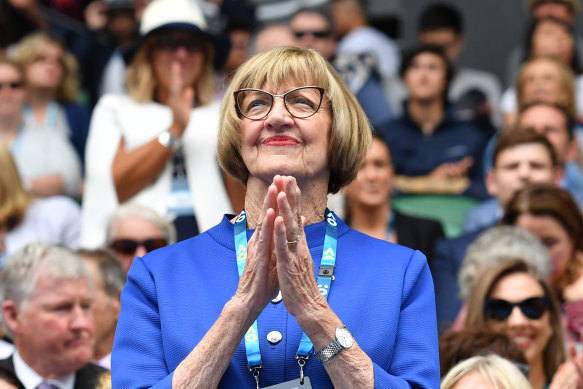 Margaret Court at the Australian Open in 2017.