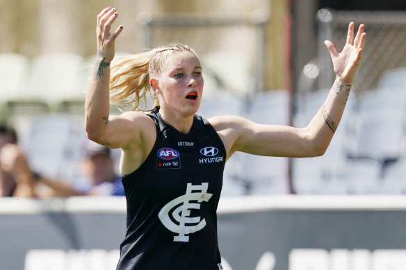 Tayla Harris' direct opponent had some unvarnished commentary on her game after they met in round two.