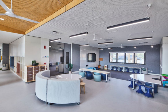 An open-plan learning space, which has now been labelled unsuitable for learning.