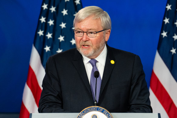 Kevin Rudd is highly thought of in Washington, both as a former prime minister and an expert on China.