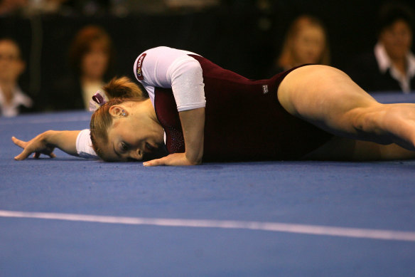 Chloe Gilliland, then Chloe Sims, at the 2007 Australian Gymnastics Championships.