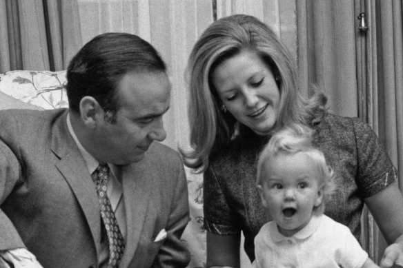 Liz Murdoch, shown here at 14 months old, came closest of Rupert’s daughters to being a contender for his crown.
