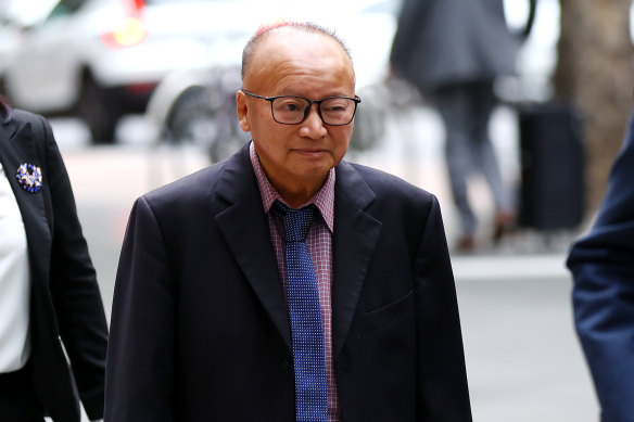 Di Sanh Duong arrives at the County Court of Victoria on Thursday.